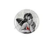 Needle Minder, Cross Stitch, Angel with Cardinal Needle Minder, HHP Original