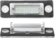 DEMULAX 2Pcs LED Car License Number Plate Light Lamp No Error, for VW, for Touran, for Golf 5, for Caddy 3, for Jetta MK5 T5, for Passat Cimousint, for SKODA, for Superb Car Number Plate Light