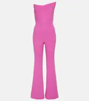 [Roland Mouret] Roland Mouret Asymmetric wool jumpsuit AU 8 pink