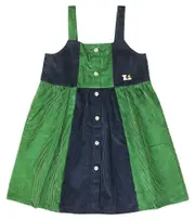 [Bobo Choses] Bobo Choses Patchwork cotton corduroy dress Y 6 blue