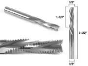3/8" Dia. Downcut Spiral Rougher End Mill CNC Router Bit - 3/8" Shank - Yonico 3