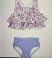 NEW IN PACKAGE! RuffleButts 18-24 Months Shimmer On Flounce Bikini 2 Piece