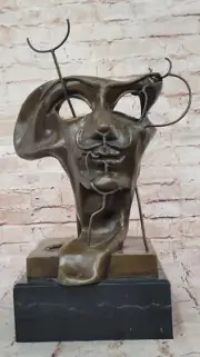 Bronze Sculpture Collectible Statue Abstract Salvador Dali Portrait of Himself