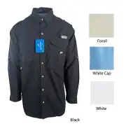 Columbia Men's Shirt Bonehead PFG Long Sleeve - Black White Blue Fossil (FM7120)