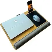 Ergonomic Wood Lap Desk with Built-in Mouse Pad, and Device Holder – Portable Workstation for Home, Office, and Travel