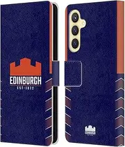 Head Case Designs Officially Licensed Edinburgh Rugby Home 2020/21 Crest Kit Leather Book Wallet Case Cover Compatible with Samsung Galaxy S23 FE 5G