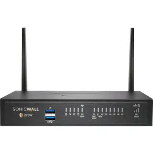 sonicwall tz270w網絡安全/防火牆軟體,8端口,+1年保