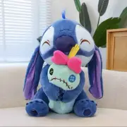 Blue Sakura Stitch Scrump Plush Toy Kids Lilo & Stitch Scrump Doll Gift