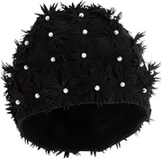 YARNOW 3D Floral Women's Swim Cap Floral Swimming Hat Protect Hair Ears Quick On/Off