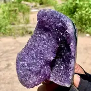 2LB Natural Amethyst geode quartz cluster crystal specimen Healing