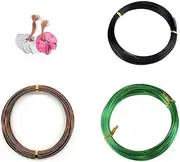 3 Sizes Random Color 32 feet Bonsai Training Wire Corrosion and Rust Resistant Plant Training with 100Pcs Plastic Plant Labels for Bonsai,1.0mm,1.5mm,2.0mm/1/12,1/16",1/24"(Wire Random Color)