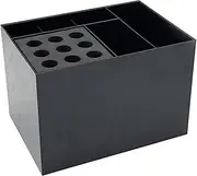 Perfeclan Salon Organizer Grooming Box with Clips And Sponge, Hair Cutting Tool Holder for Various Settings, black