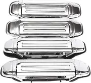 Door Handle Cover, EVURU Car Chrome Door Handle Accessories Fit for Mitsubishi Pajero 1992 1993 1994 1995 1996 1997