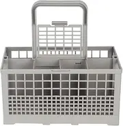 Fdit Universal Dishwasher Basket, 7 Compartments for Cutleries, ABS, Removable Handle, Suitable for Most Dishwashers, Comes with Handle, for Maytag, GE