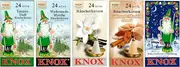Knox Incense Cones in a Set of 5 with 24 Pieces per Pack, Incense Cones in Size M in Various Fragrances Such as Fir Fragrance, Frankincense Myrrh, Vanilla, Burnt Almonds and Colourful Mix