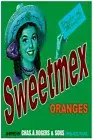 7535.Sweetmex.oranges.woman with hat and ponytail.OSTER.art wall decor