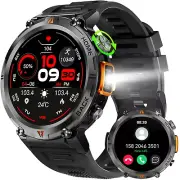 Smart Watch Bluetooth 1.45 Inch Black Rugged Case with Black Polyurethane Sport