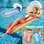 Floating Hammock Inflatable Comfortable Floating Bed with Shade Shed AE