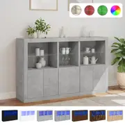 Sideboard with LED Lights White 162x37x100 cm Multi Colours vidaXL