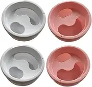 4pcs Hand Soaking Bowl Hand Soak Bowl Manicure Hand Dip Soak off Nail Art Gel Soaking Soak Acrylic Nails Remover Tray Tool Trays Nail Remover Bowl Nail Molding Gel Plastic Abs