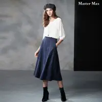 在飛比找momo購物網優惠-【Master Max】仿麂皮修身無彈波浪長裙(872201