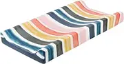 GLSTOY Reusable Elastic Changing Pad Cover Unisex Diaper Change Table Sheet for Newborns Soft and Breathable Easy Installation Compatible with Changing Pads Rainbow Striped Design