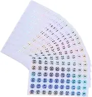 WEKADRIN 50pcs Circular Numbers Small Number Stickers Numbered Label Numbered Labels Stickers PVC