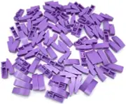 Lego 100 New Medium Lavender Slope Curved 3 x 1 Sloped Pieces