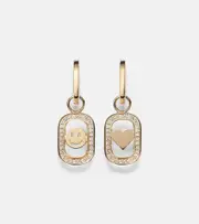 [Sydney Evan] Sydney Evan Open Icon 14kt gold drop earrings with diamonds One Size gold