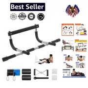 Portable Doorway Pull-Up Bar with Resistance Bands - Ideal for Home Workouts