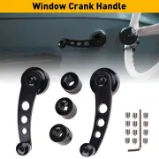 Black 2X CNC Billet Aluminum Crank Window Handle Winders Truck Car Glass Door (for: BMW)