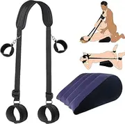 Sex Furniture Set Sex Bondage Restraints BDSM Kit with Sex Pillow,Handcuffs Ankle Cuffs with Sex Wedge Leg Sex Sling Position Ramp Inflatable Cushion, Couples Sex Toys Bed Restraints Adult Sweater NH0
