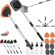 Windshield Wow Magnetic Car Window Cleaner, Magnetic Windshield Cleaner,Windshield Cleaning Tool, Car Window Cleaner Windshield Cleaner,Double Sided Window Cleaner Tool (Orange+Grey)