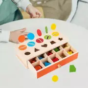 Wooden Color Shape Sorting Matching Toys for Baby Boys Girls 1-3 Year Old
