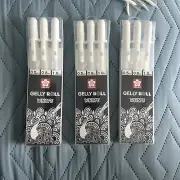 3x Sakura Gelly Roll Classic White Gel Pen Sets-9 Total Pens - 0.5mm 0.8mm 1.0mm