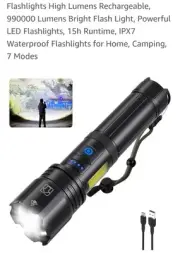 Flashlights High Lumens Rechargeable 5900 Lumens Bright Flash Light Powerful B32