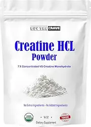 BUY THE CRAVE Creatine HCL Powder (16 oz), 1 Ingredient, Energy Production, Athletic Performance, 604 Servings No Bloating, Fast Absorption, High Solubility, Enhanced Strength & Endurance