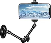 UYODM Phone Wall Mount Holder Bracket Magic Arm and Clamp, Compatible with 3.5-6.7'' iPhone/Samsung Galaxy/Nexus/HTC/LG Most Mobile Cell Phone Smart Phones and GPS up to 4" Wide(Upgraded Version)
