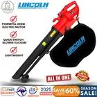 Lincoln 3000W Corded Electric Garden Leaf Blower Powerful Mulcher Outdoor Vacuum