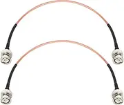 XRDS -RF 1FT 50 Ohm BNC Male to BNC Male RG316 Coaxial Cable (2PCS) for Antenna Scanners, Handheld Ham Radios, RF Equipment, Broadcast Surveillance Camera