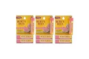 Burts Bees Pink Grapefruit Moisturizing Lip Balm Twin Pack by Burts Bees for Unisex - 2 x 0.15 oz Lip Balm - Pack of 3