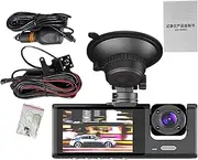 Car Camera | Panoramic Parking Monitoring Camera,Wide Angle Large Screen Display Driving Recorder 24H Park Monitor for Retain Evidence
