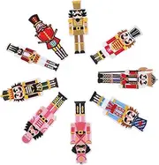 Tofficu 9pcs Nutcracker Embroidered Patches for DIY Clothing Decoration Cute Lightweight Stickers for Jeans Bags Backpacks and Crafts
