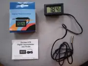 LCD Digital Thermometer for fish tank, aquarium, fridge - batteries included