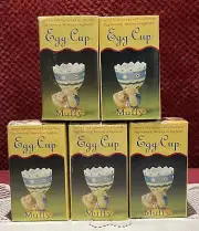 Vintage 1993 Muffy VanderBear Set of 5 Egg Cup Walking in Eggshells NEW