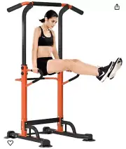 Power Tower Dip Station Adjustable Chin Up Bar Pull Push For Home Strength Gym