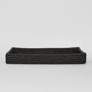 [OneWorld Collection] Paume Rattan Tidy Tray Black