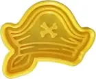 9cm Pirate Hat Cookie Cutter and Matching Embosser for Cookies Biscuits