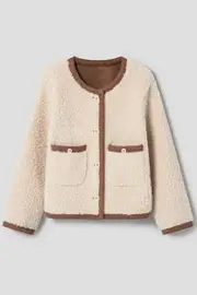 Boucle Suede Coloration Jacket Beige