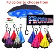 Reverse Folding Inverted Umbrella - Double Layer,Windproof, UV Proof, Inside Out